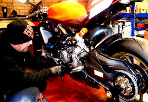 Daniel Morris - Master Technician/Proprietor of mono motorcycles & vehicle security servicing the Ducati 1199 Superleggera 2014 (SN293/500)