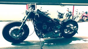 Continuing an American theme, the custom Harley Davidson Bobber we have had in for an engine swap, has now been reconnected to her engine & is up & running.