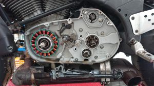 The Buell continues to be dismantled, as although the gearing bearings do sound worn, it would not justify the level of noise heard when she was started up.