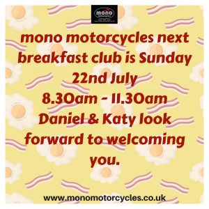 Our next breakfast club is on Sunday 22nd July from 8.30am - 11.30am.