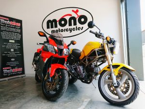 The Italian's made their presence known, with a Ducati Monster M600 & Aprilia RSV 1000 turning up the volume in the workshop