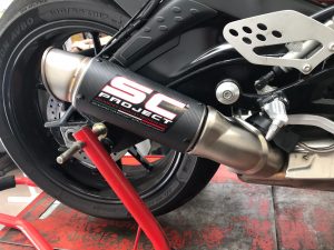 However, our customer had already purchased a SC Project performance exhaust. 