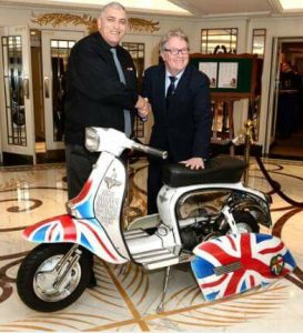 Jamie has had his artwork featured in OK Magazine as part of a 'Care after Combat' event featured a Lambretta he had emblazoned with a Union Flag inspired design