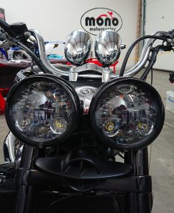 New LED headlights with built in indicators have been wired in.