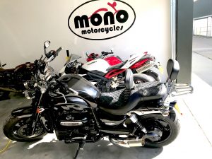 Monday proved to be a 'Triumphant' day as we ended up with a Triumph Street Triple, Triumph Daytona R & a Triumph Rocket III, all ready for a variety of service & repair procedures.