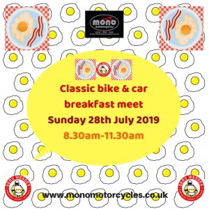mono motorcycles breakfast club Classic bike & car special!