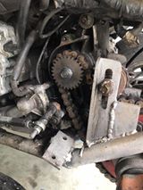 Daniel fitted the reverse gear to the CBR600 engine by first welding a gear from a ZZR1400 gearbox to the sprocket nut.