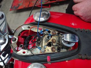 However, he did discover that the Harley was missing some of it's wiring components, which we are uncertain if were worked on in her previous modifications (completed at a custom motorcycle house)