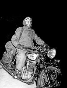 'Theresa Wallach was a pioneering motorcyclist whose lifelong involvement in the sport included being a racer, motorcycle adventurer, military dispatch rider, engineer, author, motorcycle dealer, mechanic and riding school instructor.'