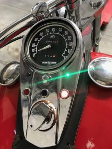 The Harley Davidson Dyna Superglide's lights have now arrived & Daniel has managed to fit a neutral light, where previously there was not one.