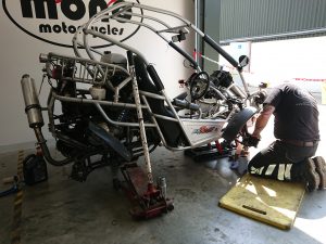 The Polaris buggy with the Honda CBR 600 engine returned on Tuesday for the second phase of service & repair.