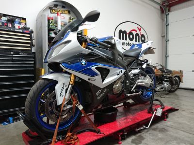 The BMW S1000RR HP4 joined us for servicing & quickshifter reset.