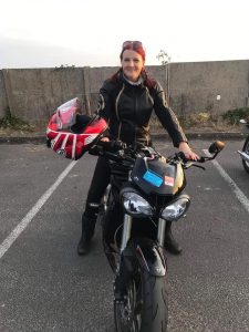 Thursday evening, Katy took her first ride on the road on a ‘big bike’ since passing her test.