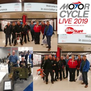 Daniel, Katy & a small group of friends, hired a minibus & headed off to the NEC Birmingham for Motorcycle Live 2019.