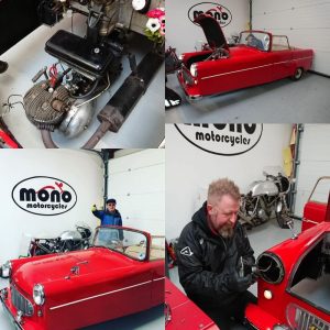 This week we begin the week with our dear friend Alan's Bond Marquee 3 Wheel Mini Car, with a 190cc (250cc capacity) Villiers Engine.