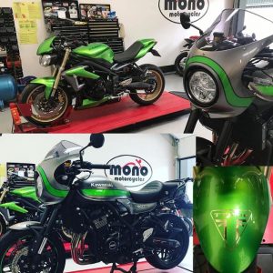 It was a green afternoon at the mono motorcycles workshop on Wednesday afternoon!